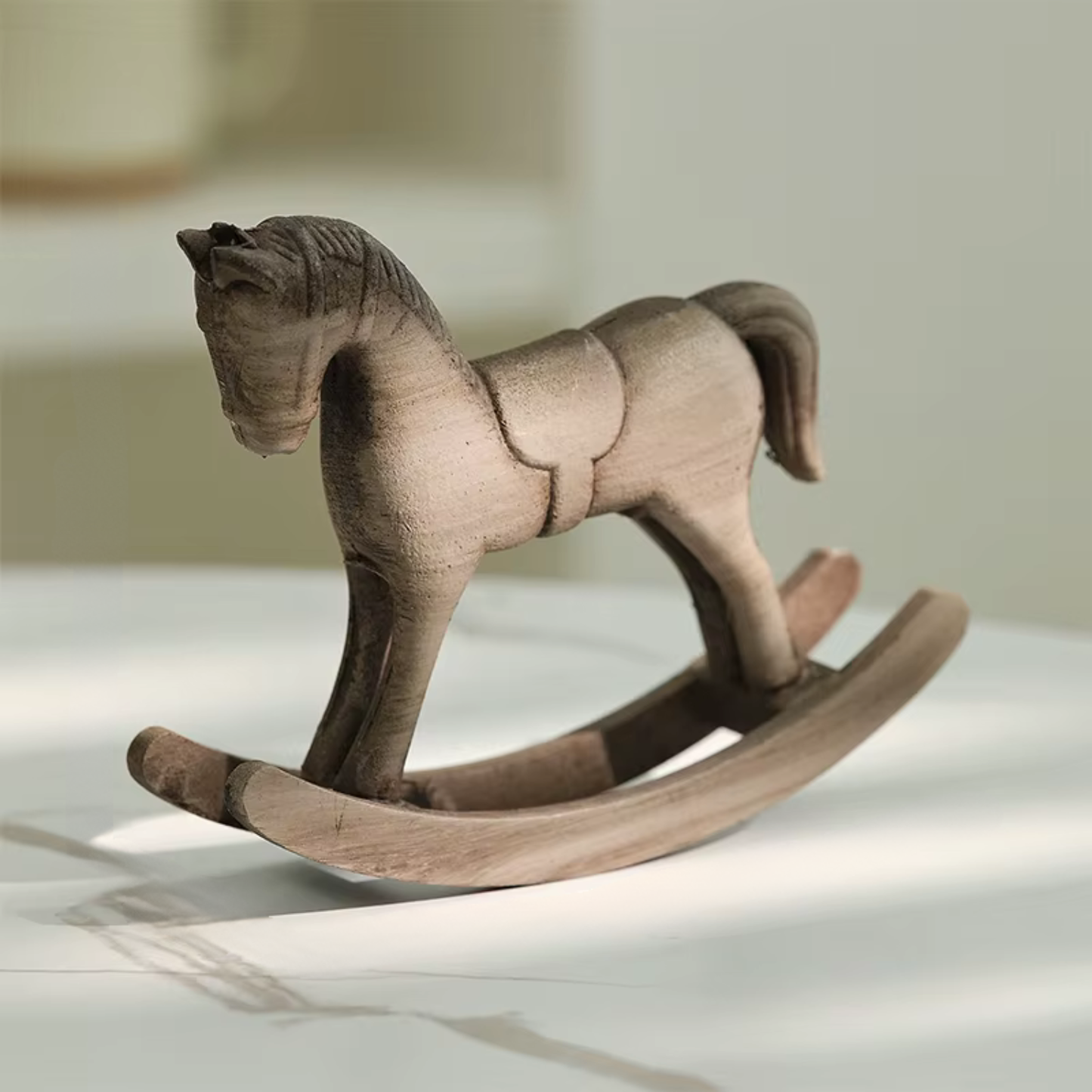 ArtZ® Nordic Gallop Horse Wooden Sculpture Horse Sculpture Light Brown