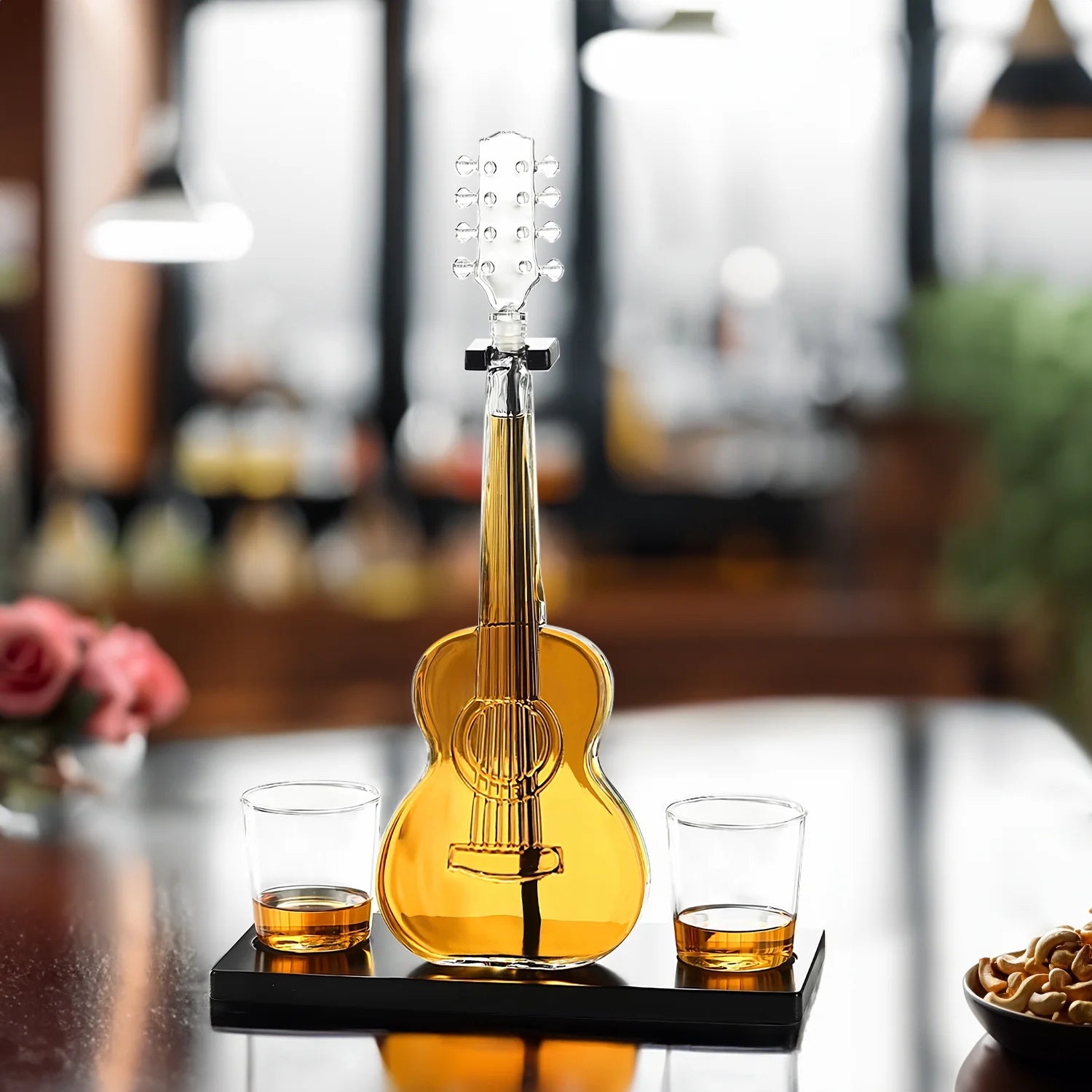 ArtZ® Rock ’n Pour Guitar Decanter Set Guitar Decanter Set
