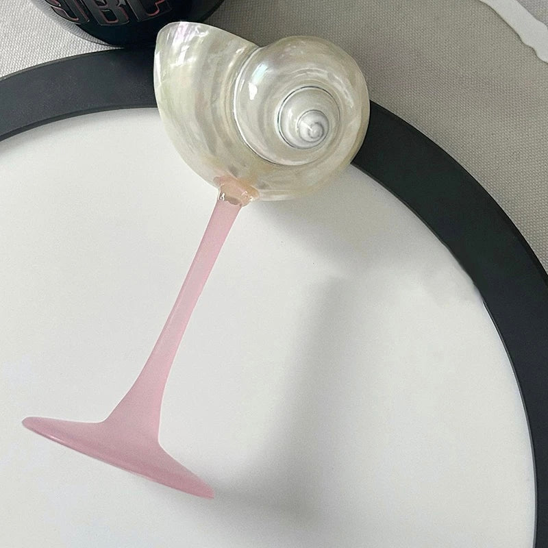 ArtZ® Love The Ocean Cocktail Glass Wine Glass Pink Stem