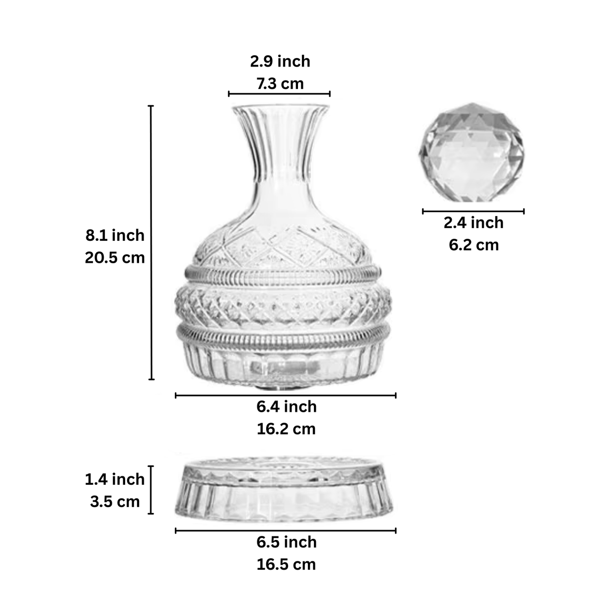 ArtZ® Tokyo Crystal Spinning Decanter and Base