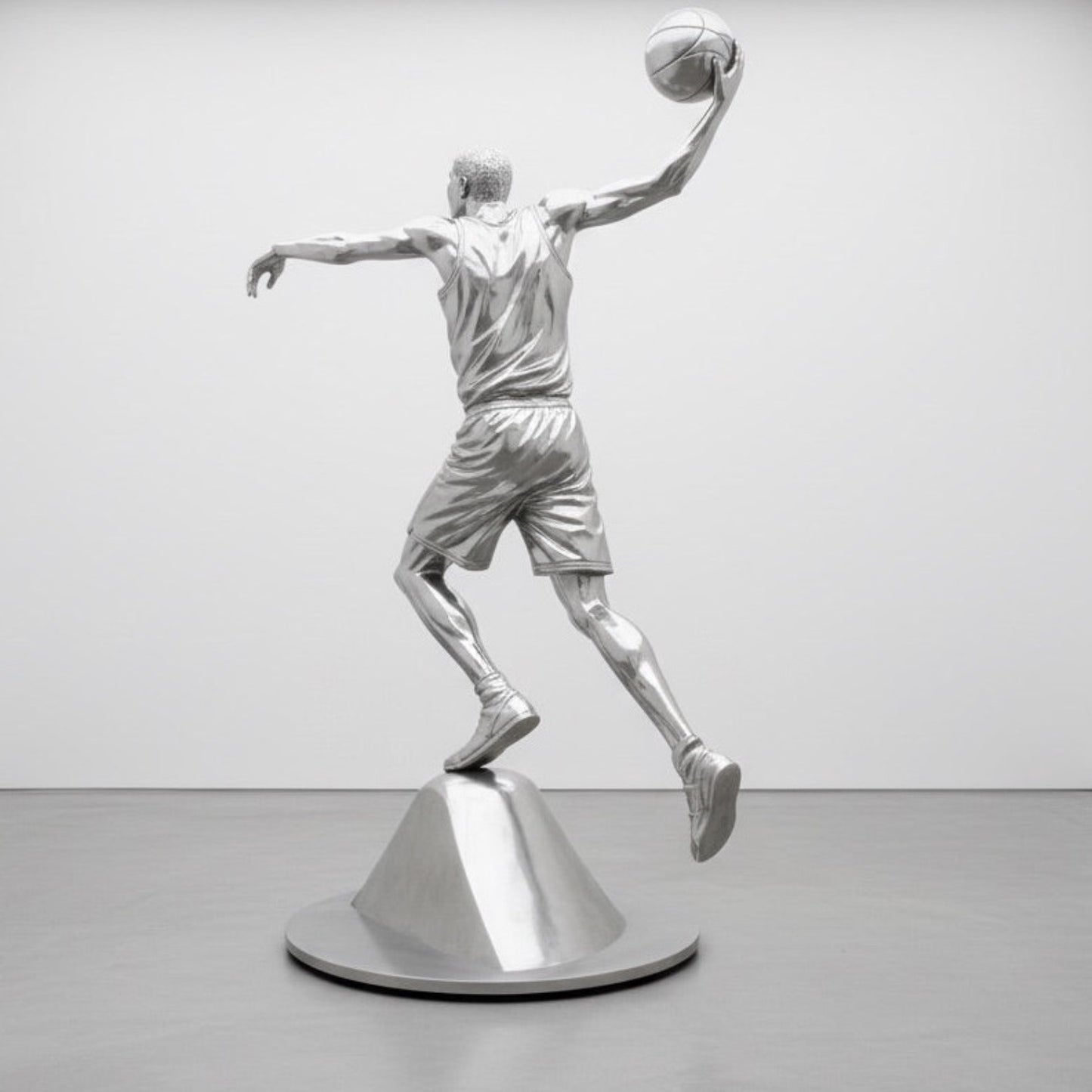 ArtZ® Stainless Steel Slam Dunk Sculpture Stainless Steel Slam Dunk Sculpture