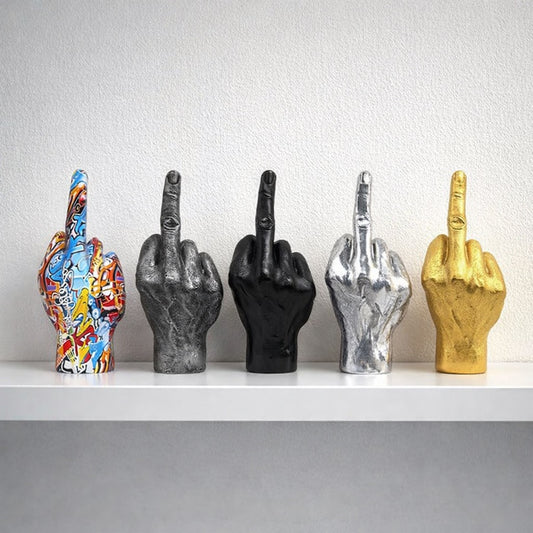 ArtZ® I Have A Bad Attitude Sculpture Middle Finger Sculpture Full Set (5 Hands)