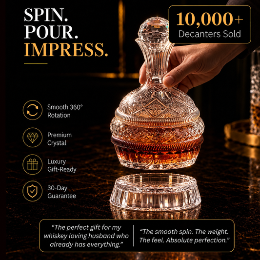 ArtZ® Tokyo Crystal Spinning Decanter and Base