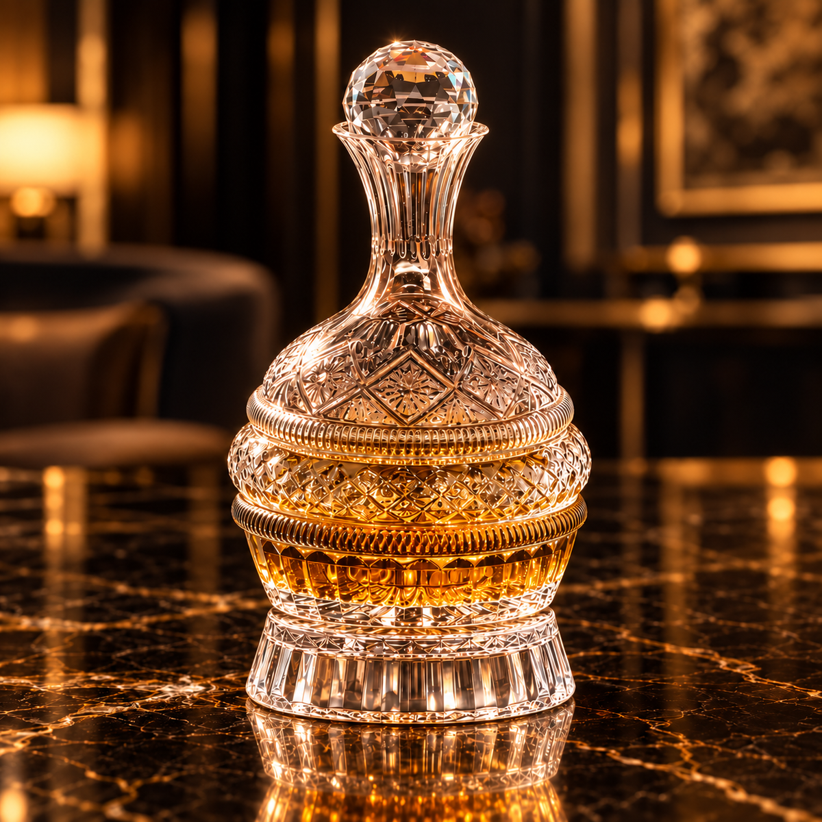 ArtZ® Tokyo Crystal Spinning Decanter and Base