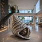 OSO Stainless Steel Elysian Shell Sculpture Stainless Steel Shell Sculpture Height: 36 inch (91 cm) Giant Triton