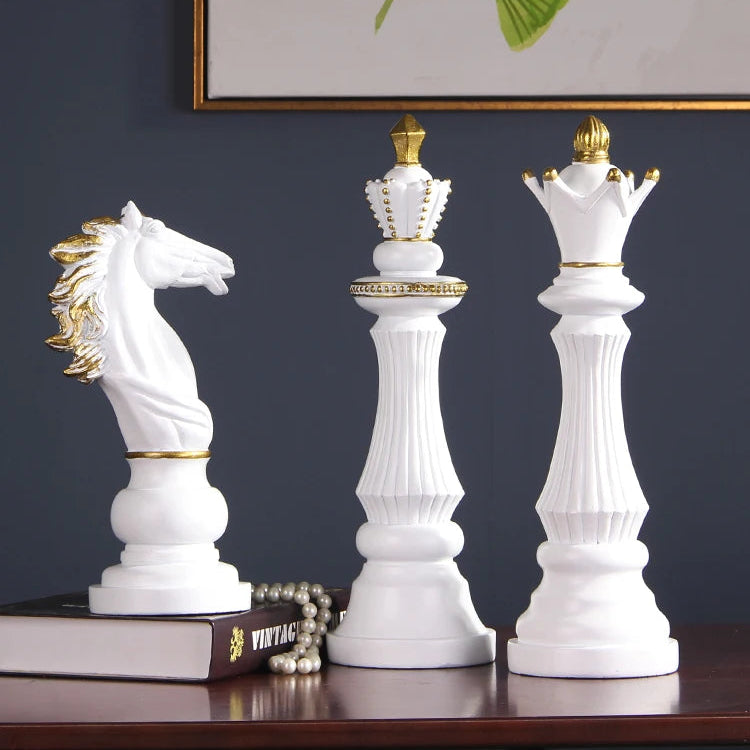 ArtZ® Gambit Trio Chess Set of 3 Chess Set White (1 King; 1 Queen; 1 Knight)