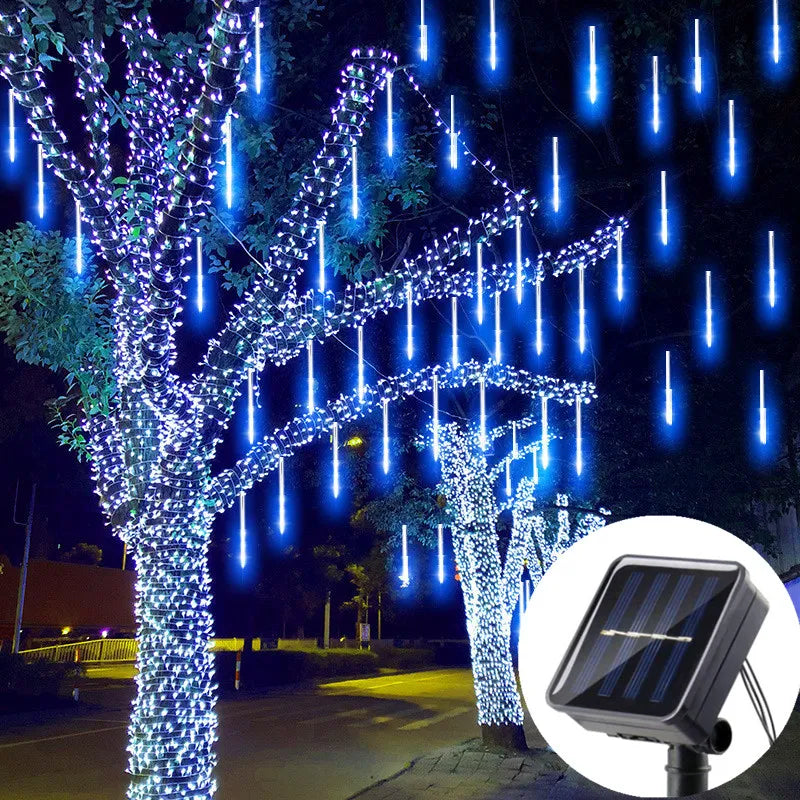 Solar Powered LED Meteor Shower Lights ArtZMiami