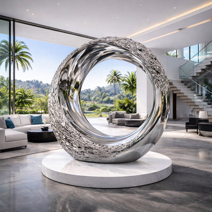 OSO Stainless Steel Impact Zone Sculpture Stainless Steel Impact Zone Sculpture Height: 36 inch (91 cm)