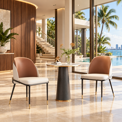 ArtZ® Duo Luxe Chairs, Set of 2 Seats Brown (Set of 2 Chairs)