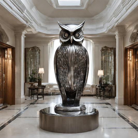ArtZ® Stainless Steel Owl Sculpture