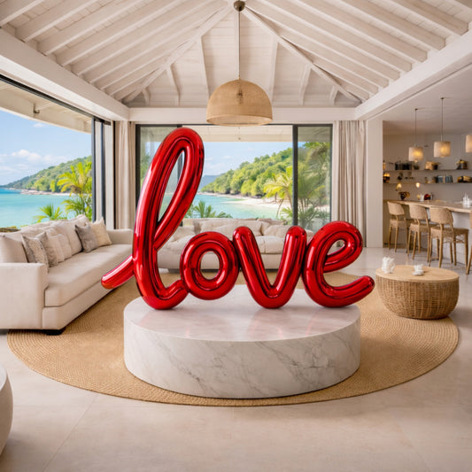 OSO Stainless Steel Balloon Love Sculpture