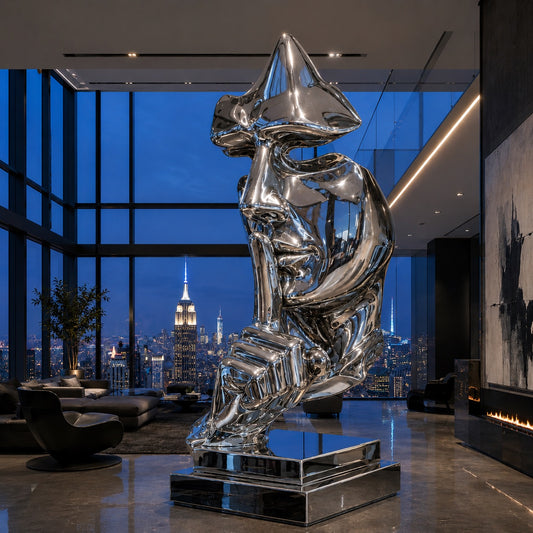 OSO Stainless Steel Defiance of Reason Sculpture OSO Stainless Steel Defiance of Reason Sculpture Height: 19.6 inch (50 cm)