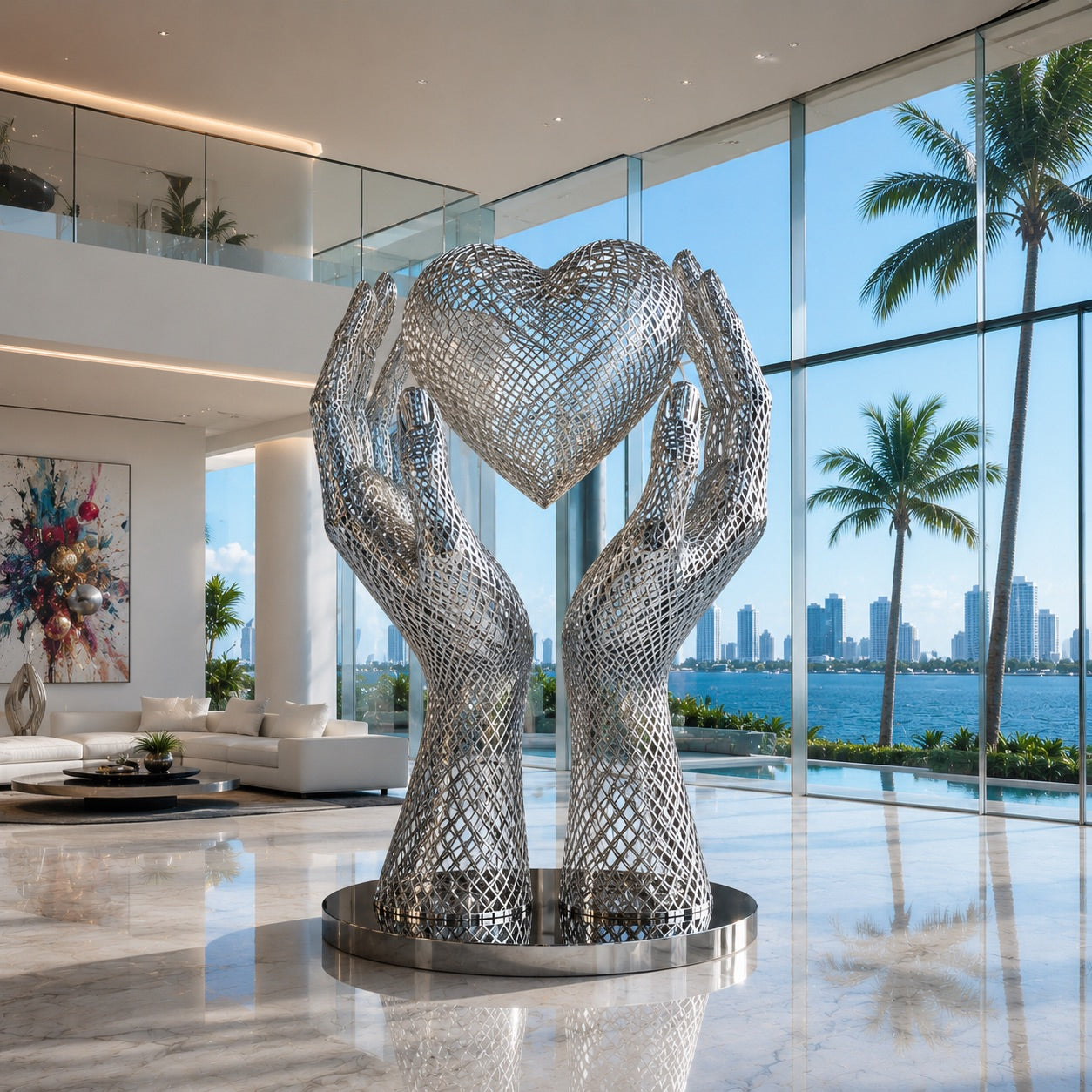 OSO Stainless Steel Heart of Eternity Sculpture