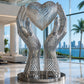 OSO Stainless Steel Heart of Eternity Sculpture