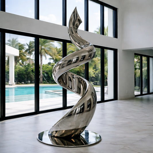 OSO Stainless Steel Momentum Sculpture Stainless Steel Florida Panthers Stanley Cup Hockey Sculpture Height: 36 inch (91 cm)