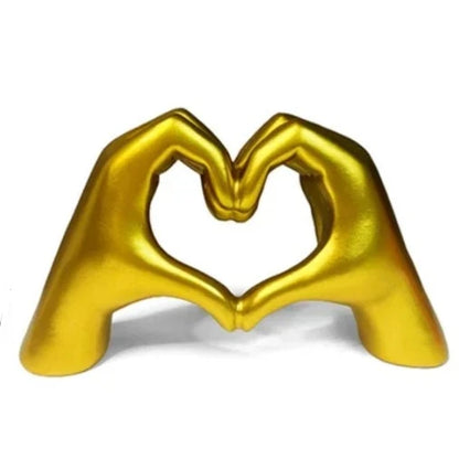 ArtZ® Love You Sculpture Love You Hands Sculpture Gold Large