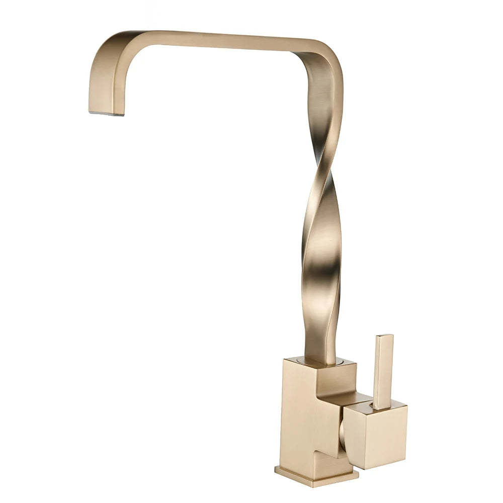 ArtZ® Sleek & Flow Faucet Faucets Straight Brush Gold