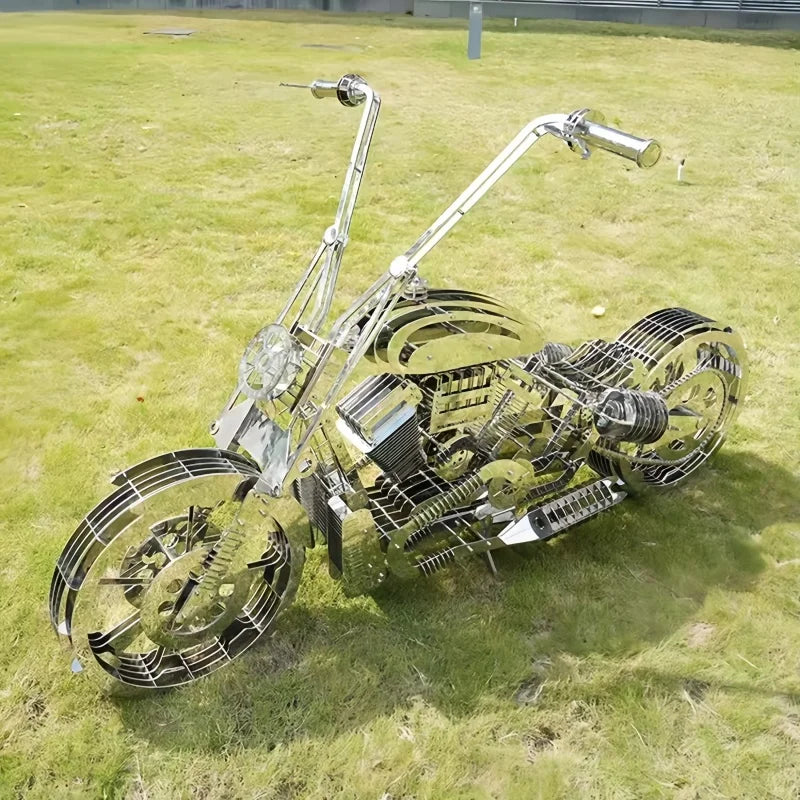 ArtZ® Steel Rider Stainless Motorcycle Sculpture Stainless Motorcycle Sculpture