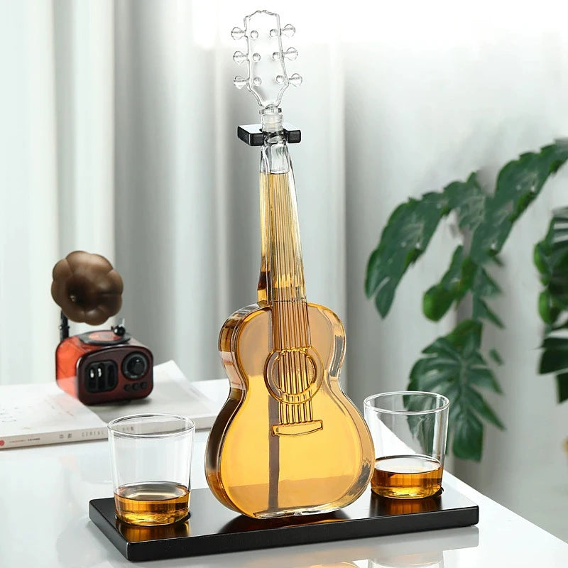 ArtZ® Rock ’n Pour Guitar Decanter Set Guitar Decanter Set