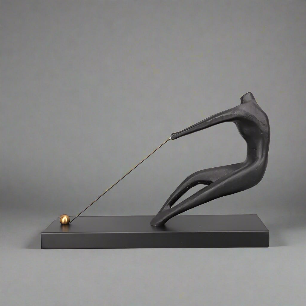 ArtZ® Bound in Motion Cast Iron Sculpture Cast Iron Sculpture Pulling Back