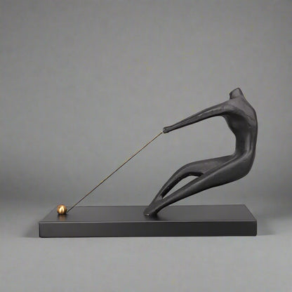 ArtZ® Bound in Motion Cast Iron Sculpture Cast Iron Sculpture Pulling Back