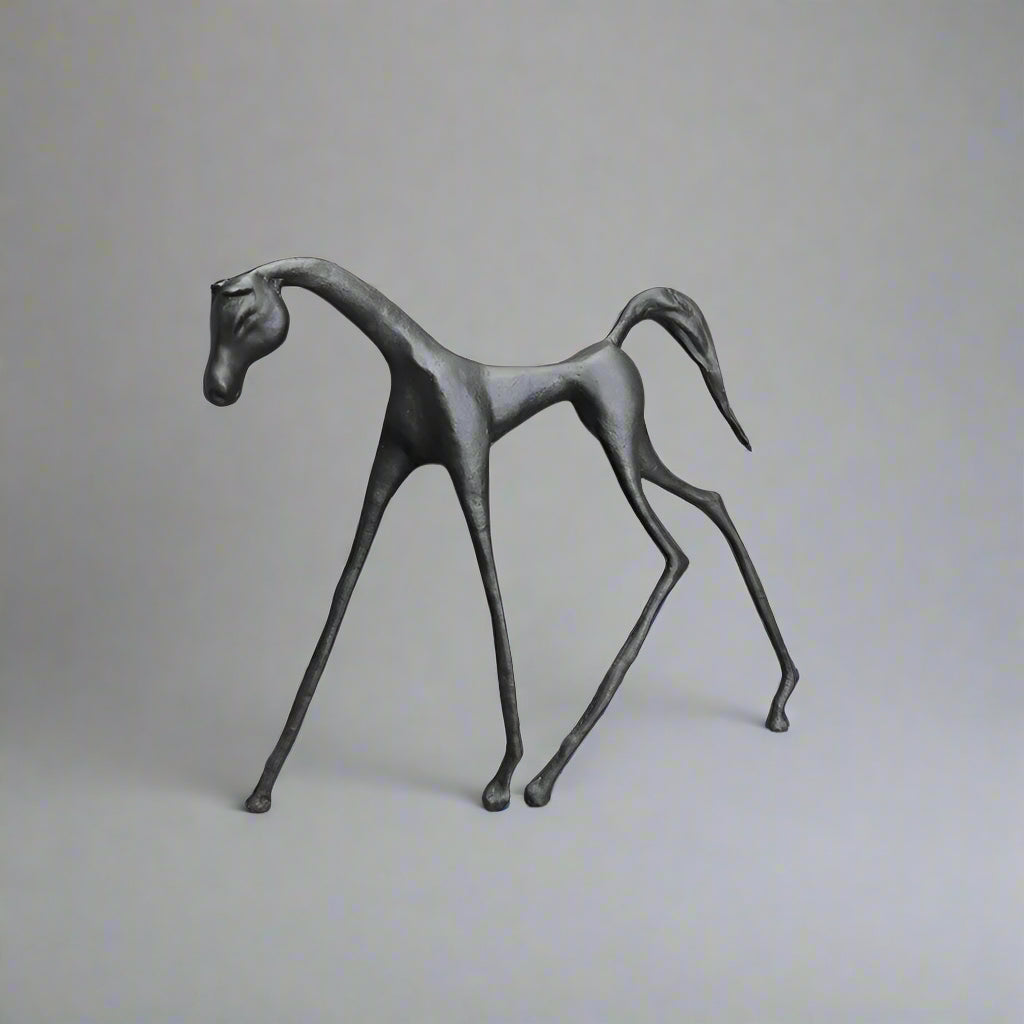 ArtZ® Cast Iron Horse Sculpture Horse Sculpture Black