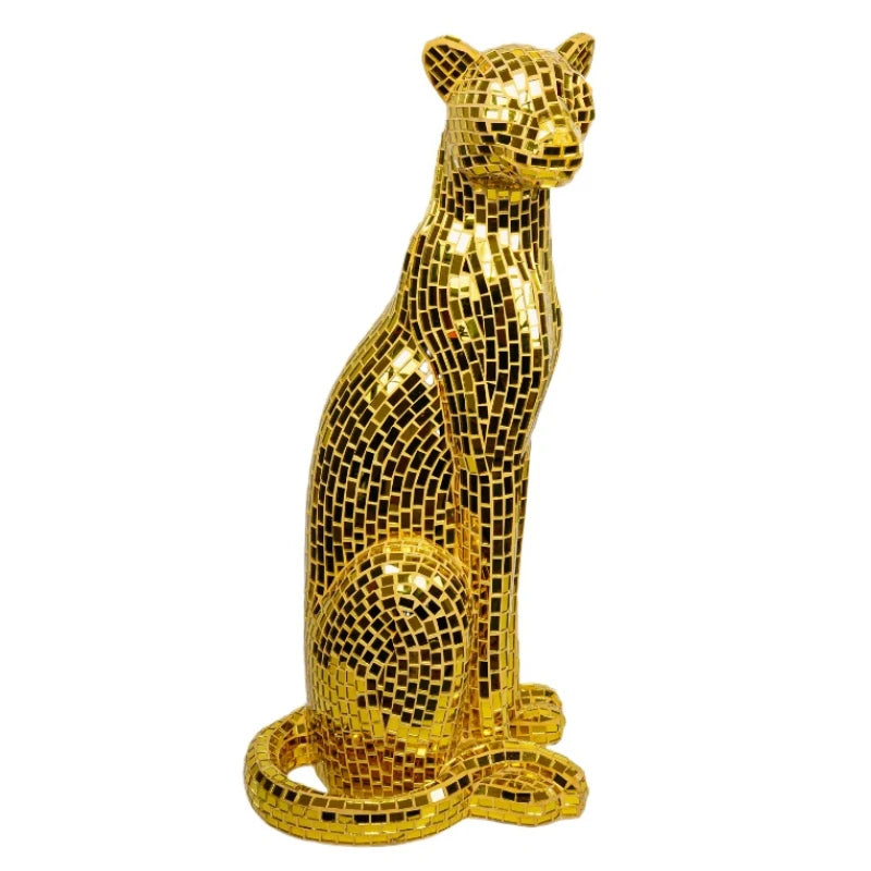 ArtZ® Guardian of Grace Leopard Sculpture Leopard Sculpture Gold