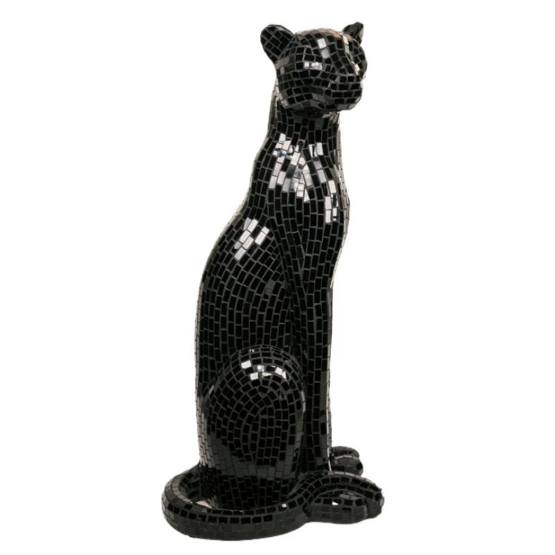 ArtZ® Guardian of Grace Leopard Sculpture Leopard Sculpture Black