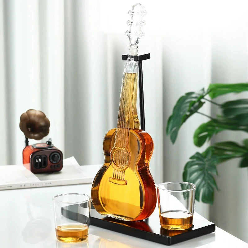 ArtZ® Rock ’n Pour Guitar Decanter Set Guitar Decanter Set