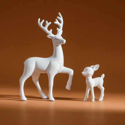 ArtZ® Mother Deer And Fawn Nordic Reindeer Sculptures