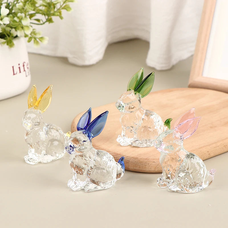 Colorful Crystal Rabbit ArtZ® Hoppy Crystal Bunny Sculpture – ArtZMiami