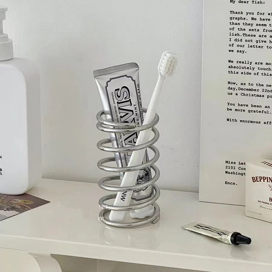 ArtZ® Smile Station Stainless Steel Toothbrush Holder Toothbrush Stand