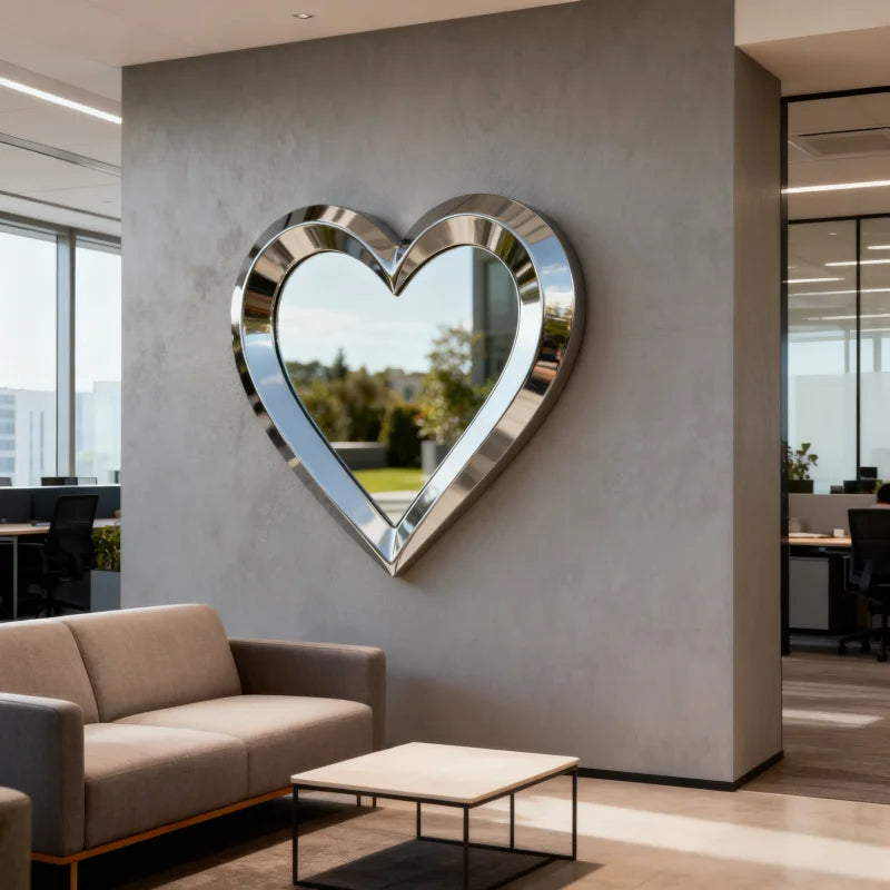 ArtZ® Love at First Sight Mirror Metal Mirror Silver W100cm