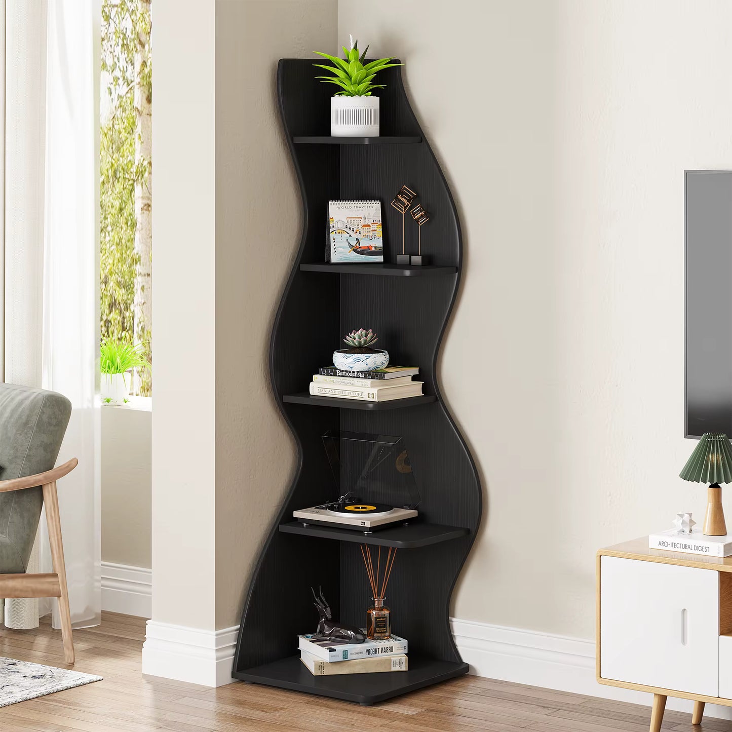 ArtZ® Tidy Tower Shelf Shelf Black