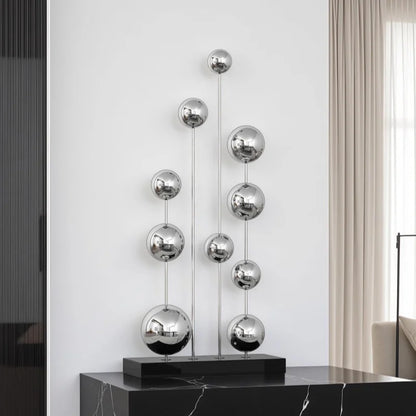 ArtZ® Mirror Orbit Stainless Steel Ball Sculpture Stainless Steel Ball Sculpture Large