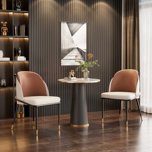 ArtZ® Duo Luxe Chairs, Set of 2 Seats Brown (Set of 2 Chairs)