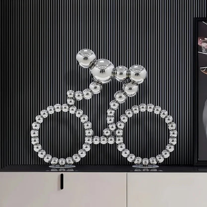 ArtZ® Stainless Steel Bubble Bike Sculpture Stainless Steel Bike Sculpture