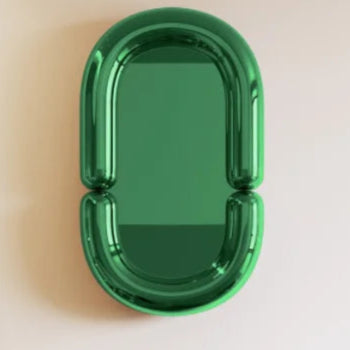 ArtZ® Opal Whirl Stainless Steel Hanging Sculpture Stainless Steel Hanging Sculpture Green S; Height: 33.5 inch (85 cm)