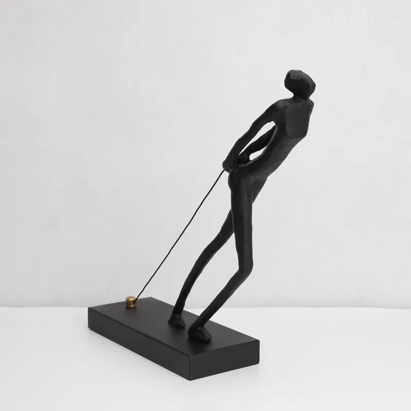 ArtZ® Bound in Motion Cast Iron Sculpture Cast Iron Sculpture Pulling Forward