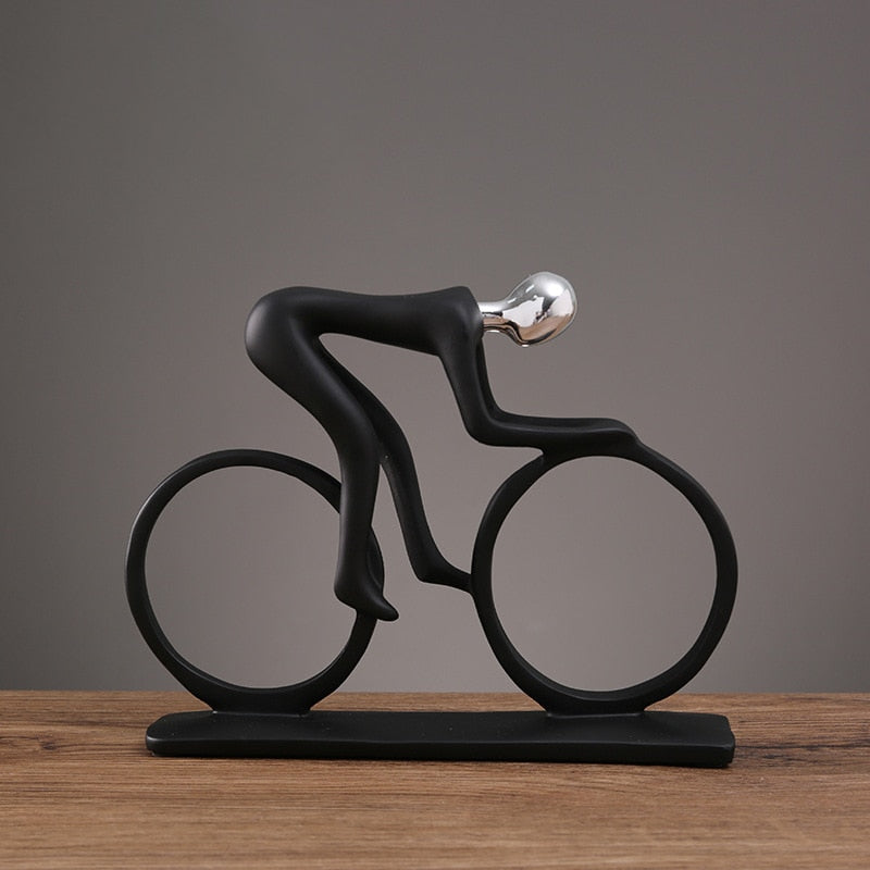 rennrad skulptur ArtZ® Abstrakte nordische Radfahrer-Skulptur