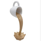 ArtZ® Perky Splash Coffee Sculpture Coffee Sculpture Light Brown