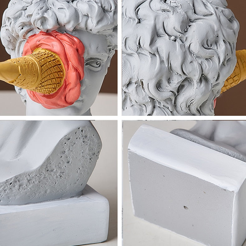 ArtZ® Nordic Ice Cream Face Sculpture