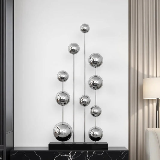 ArtZ® Mirror Orbit Stainless Steel Ball Sculpture Stainless Steel Ball Sculpture