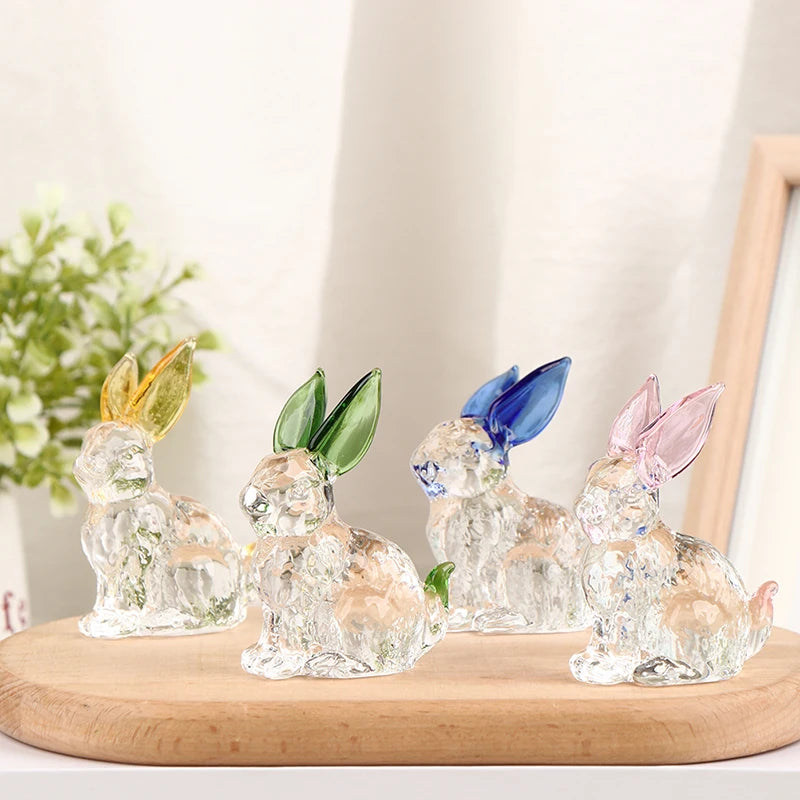 Colorful Crystal Rabbit ArtZ® Hoppy Crystal Bunny Sculpture – ArtZMiami