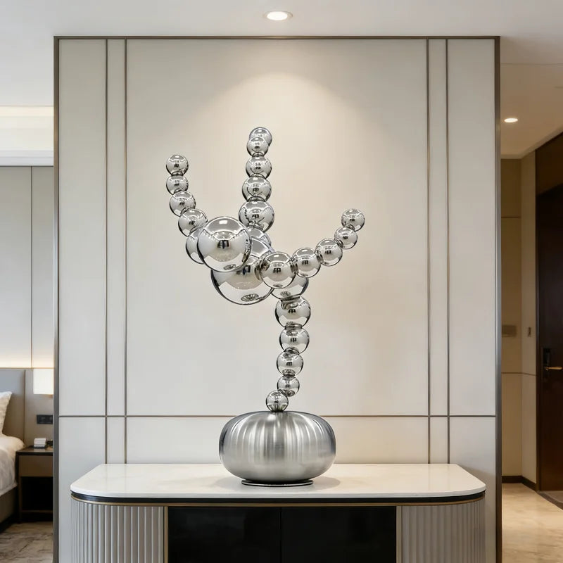 ArtZ® In Balance Stainless Steel Sculpture Stainless Steel Sculpture Silver