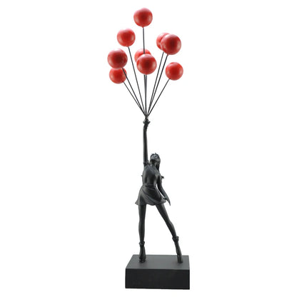 ArtZ® Up & Away Sculpture Balloon Sculpture Red Balloons; Black Girl