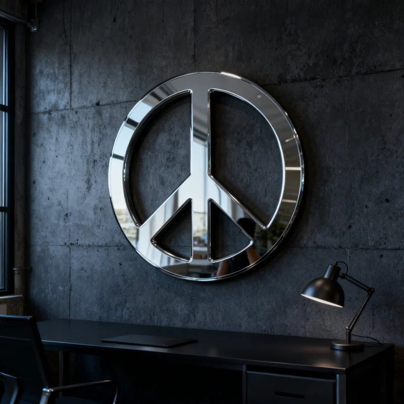 ArtZ® Reflect Peace Stainless Steel Sculpture Peace Sculpture