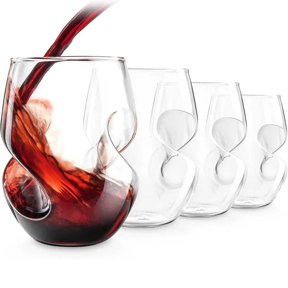 ArtZ® Tipsy Twist Glass Wine Glass