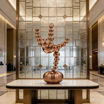 ArtZ® In Balance Stainless Steel Sculpture Stainless Steel Sculpture Rose Gold