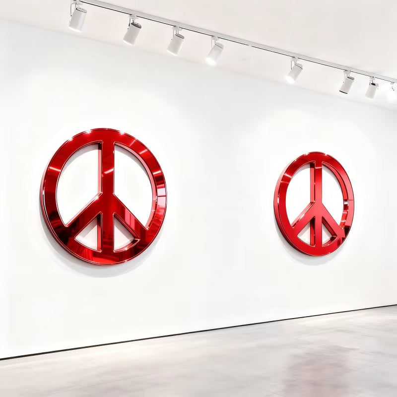 ArtZ® Reflect Peace Stainless Steel Sculpture Peace Sculpture